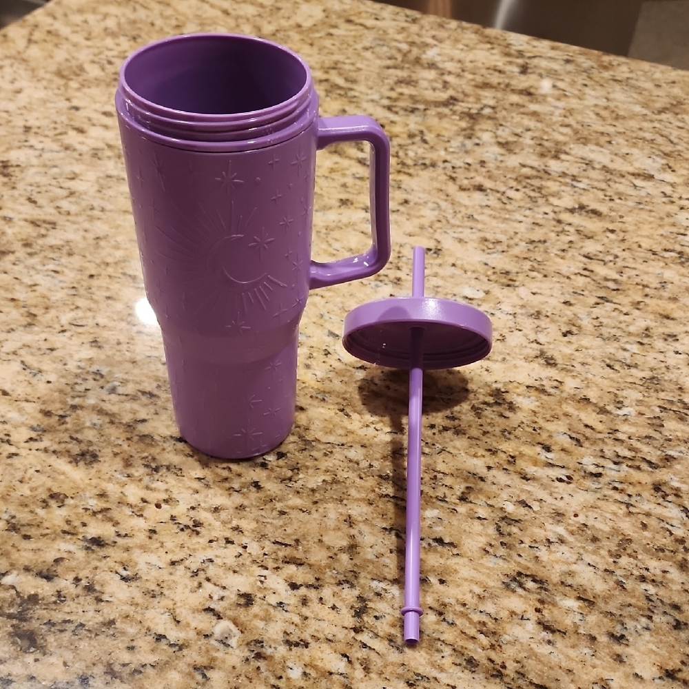 Lavender Insulated Tumbler with Handle - Picture 3 of 4